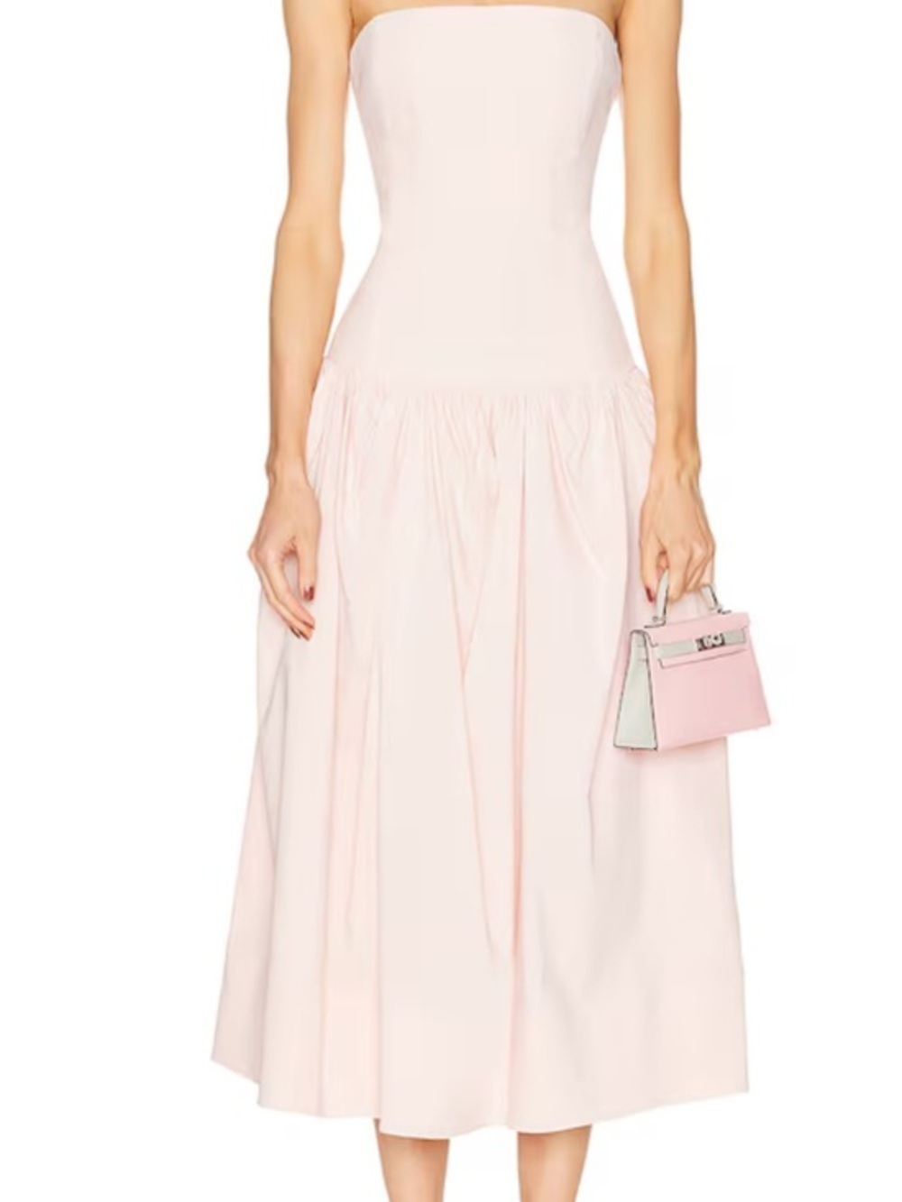 NWT A.L.C. Strapless June Blush Pink Opal Midi Dress CURRENTLY IN STORES Size 14
